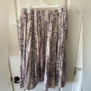 Light pink Snake Print Skirt